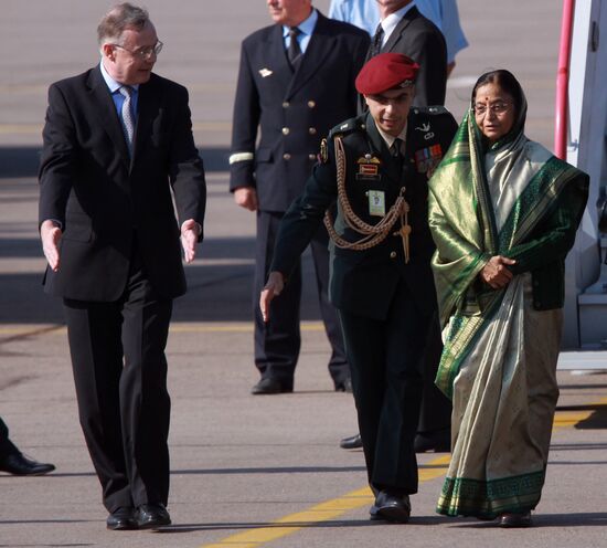 Прилет президента Индии Пратибхи Патил в Москву