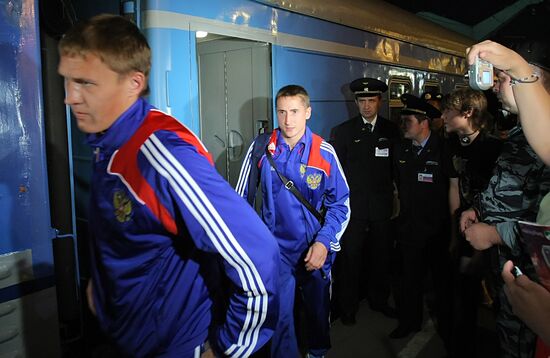 Встреча сборной России по футболу в Санкт-Петербурге