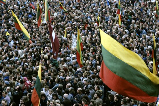 Митинг сторонников независимости Литвы