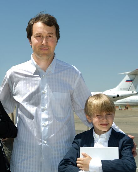 Руслан Байсаров с сыном Дени
