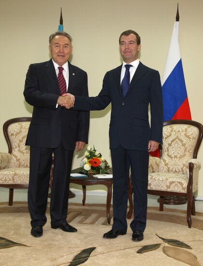 Встреча Д. Медведева с Н. Назарбаевым