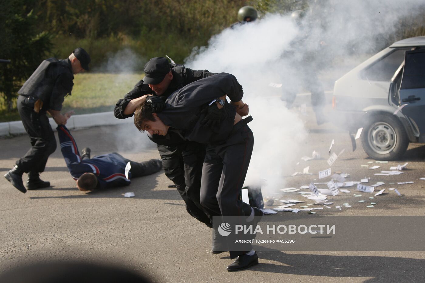 Показательные выступления ОМОНа