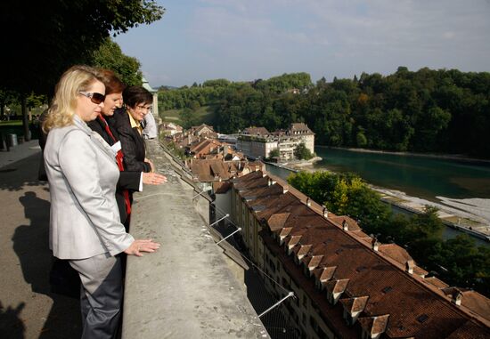 Прогулка С. Медведевой по Берну