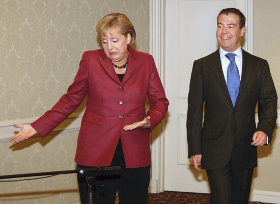 Встреча президента РФ с канцлером Германии в Питтсбурге