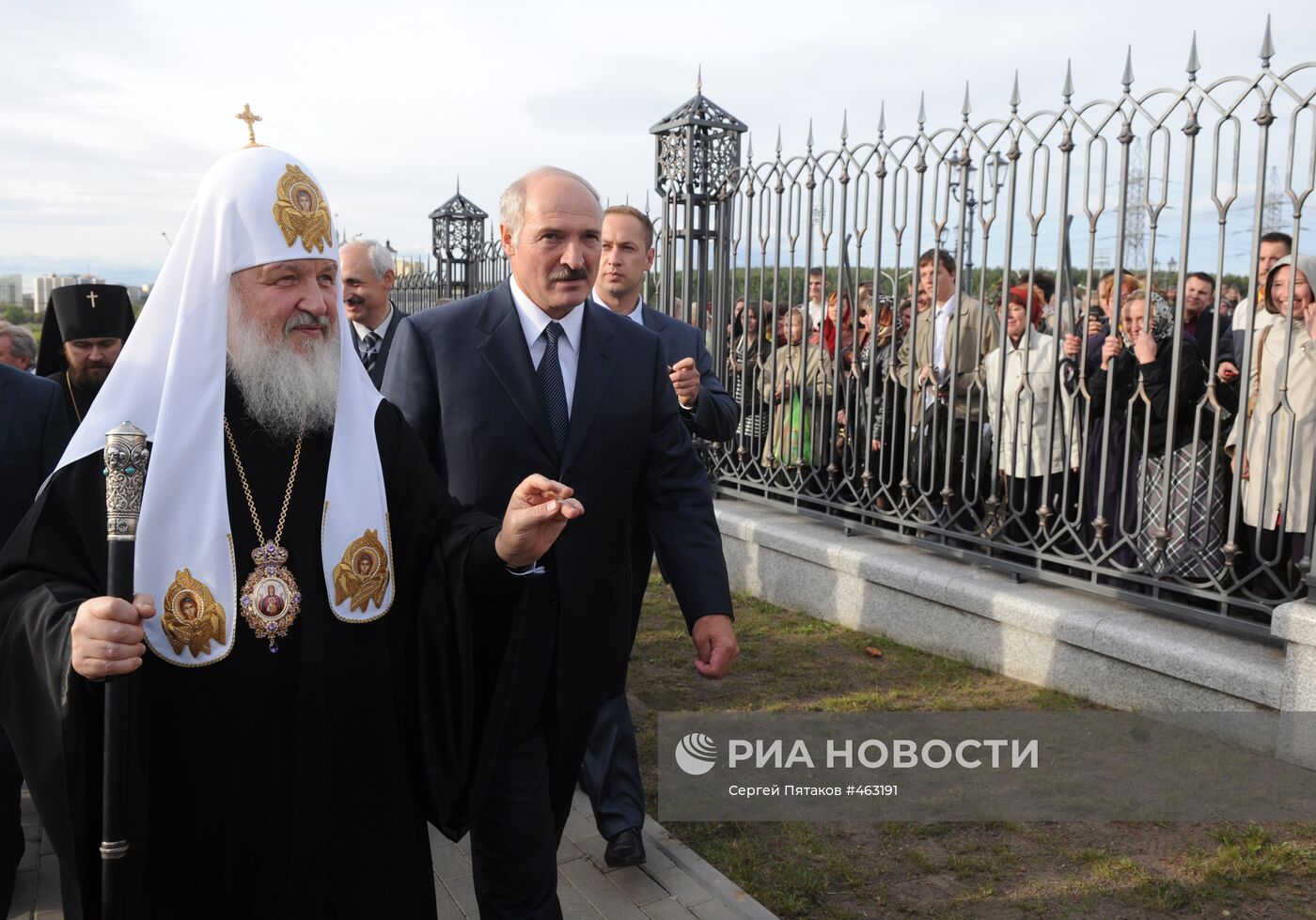 Патриарх Кирилл и президент Белоруссии А.Лукашенко в Минске