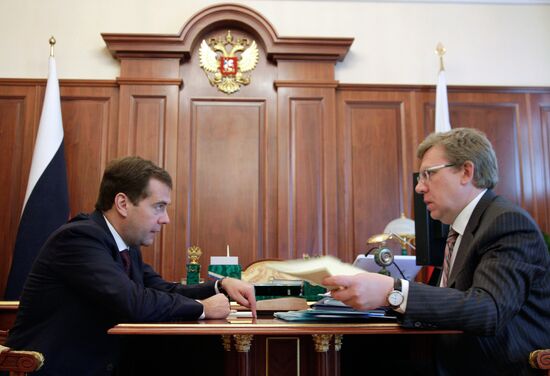 Встреча президента РФ с министром финансов РФ