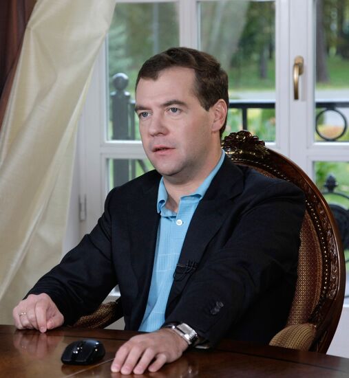 Новая запись в видеоблоге президента РФ Д. Медведева