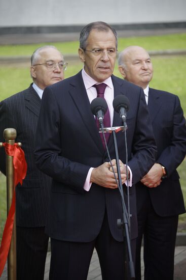 В.Садовничий, Ю.Лужков и С.Лавров