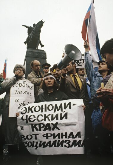 Валерия Новодворская на несанкционированном митинге