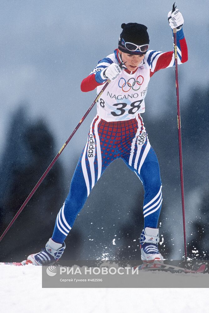 Трехкратная олимпийская чемпионка лыжница Лариса Лазутина
