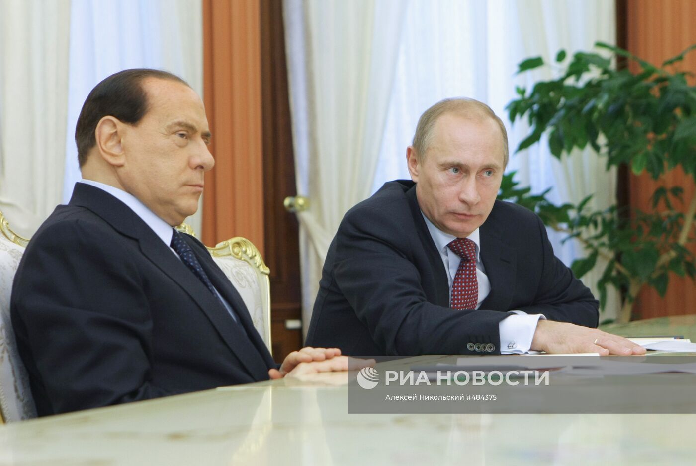 В.Путин и С.Берлускони встретились с главами российских компаний