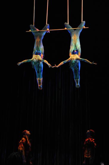 Репетиция шоу "Varekai" канадского Cirque du Soleil в Москве