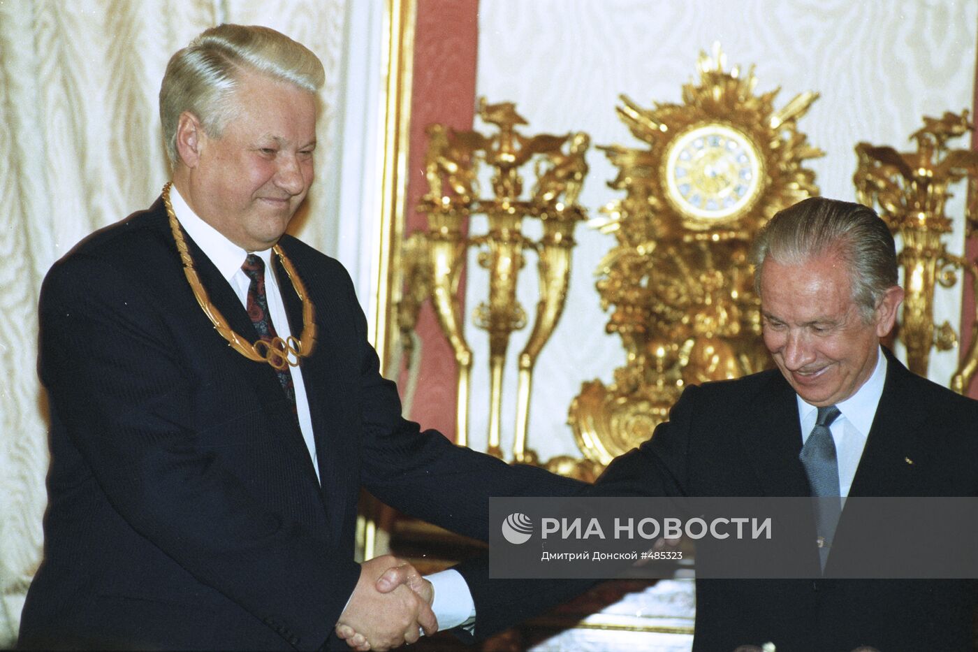 Борис Ельцин и Хуан Антонио Самаранч