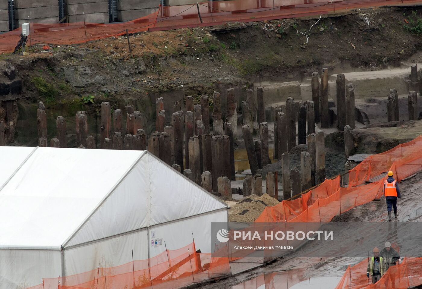 Строительство делового центра "Охта-центр" в Санкт-Петербурге