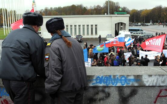 Всероссийская акция протеста автомобилистов в Санкт-Петербурге