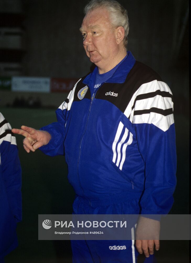 Тренер команды "Динамо" Валерий Лобановский