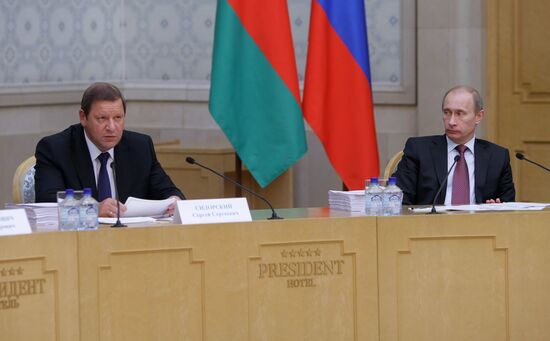 Заседание Совета министров Союзного государства Беларуси и РФ