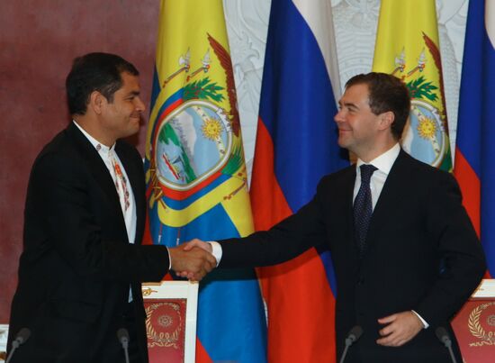Совместная пресс-конференция президентов России и Эквадора