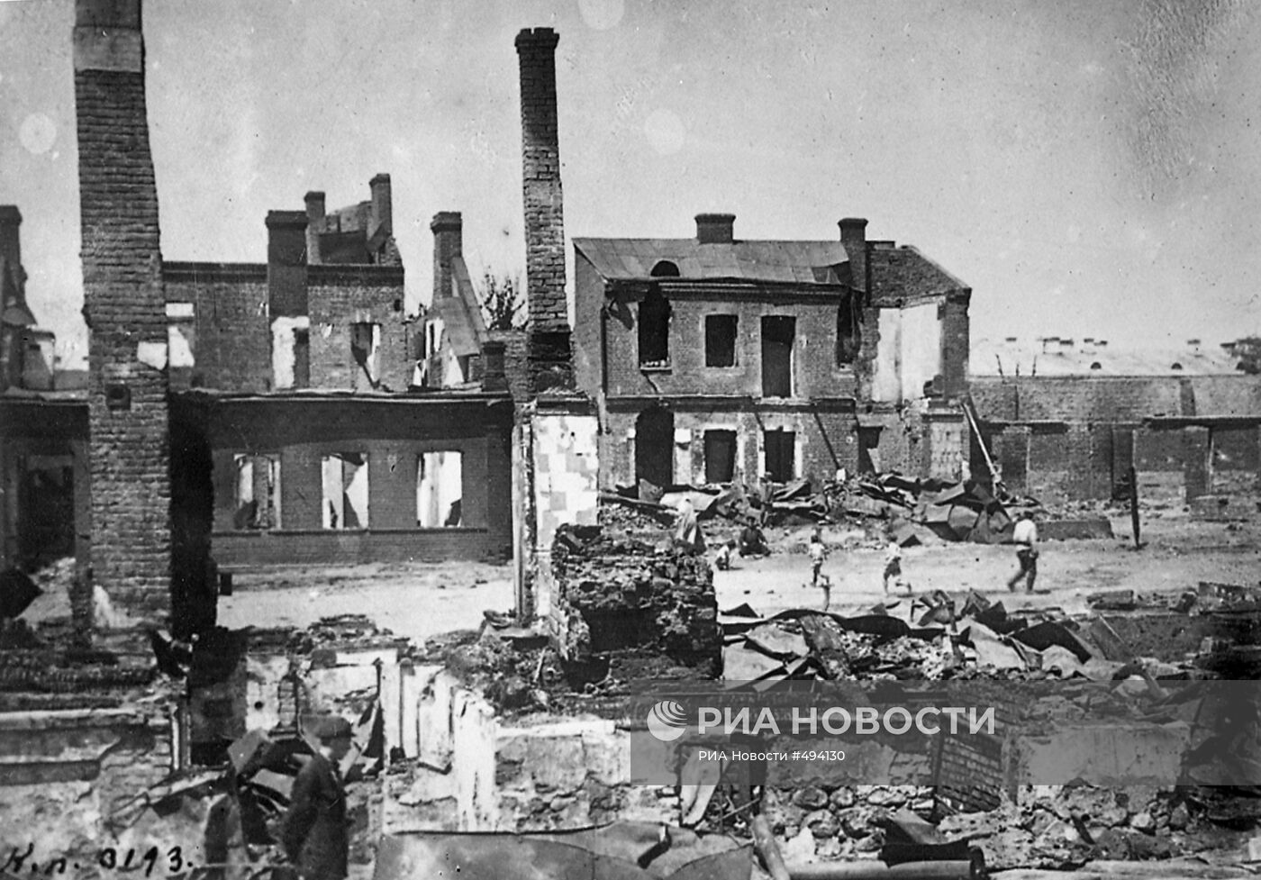 Разрушенный белополяками квартал в Минске
