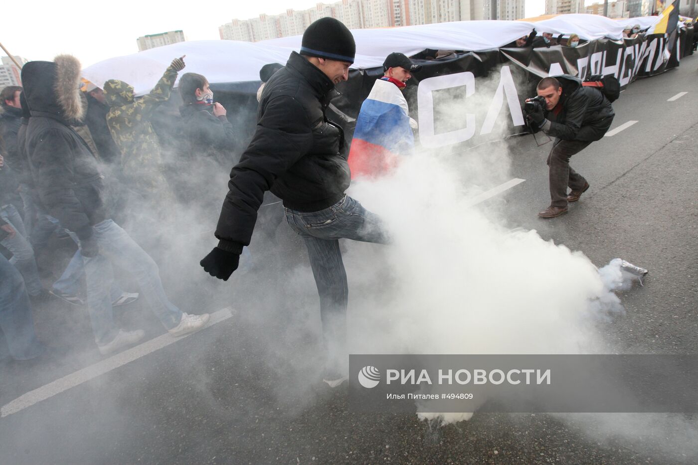 Акция националистов "Русский марш" в Москве