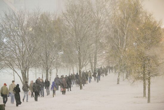 Снегопад в Москве