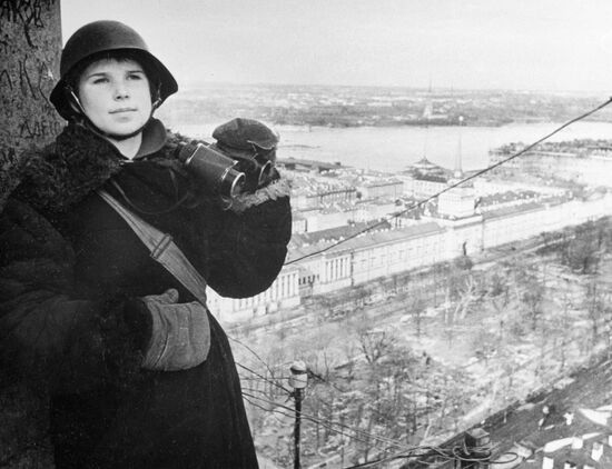 Боец ПВО в блокадном Ленинграде