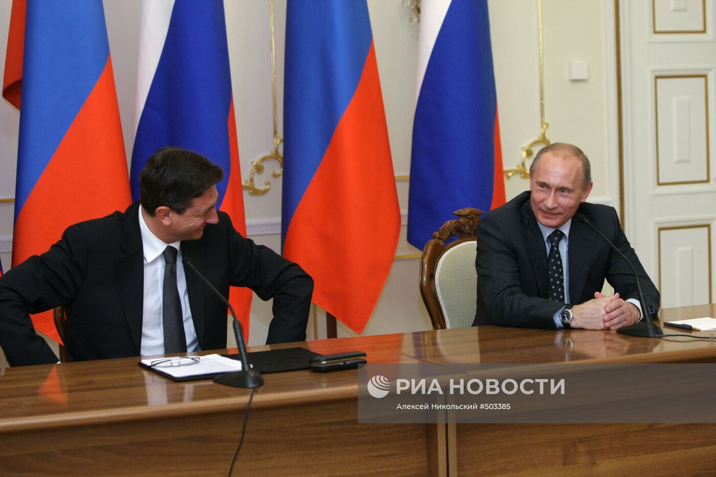 Совместная пресс-конференция глав правительств РФ и Словении