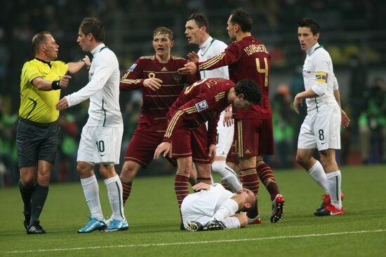 Футбол. Матч за выход на ЧМ-2010: Россия – Словения