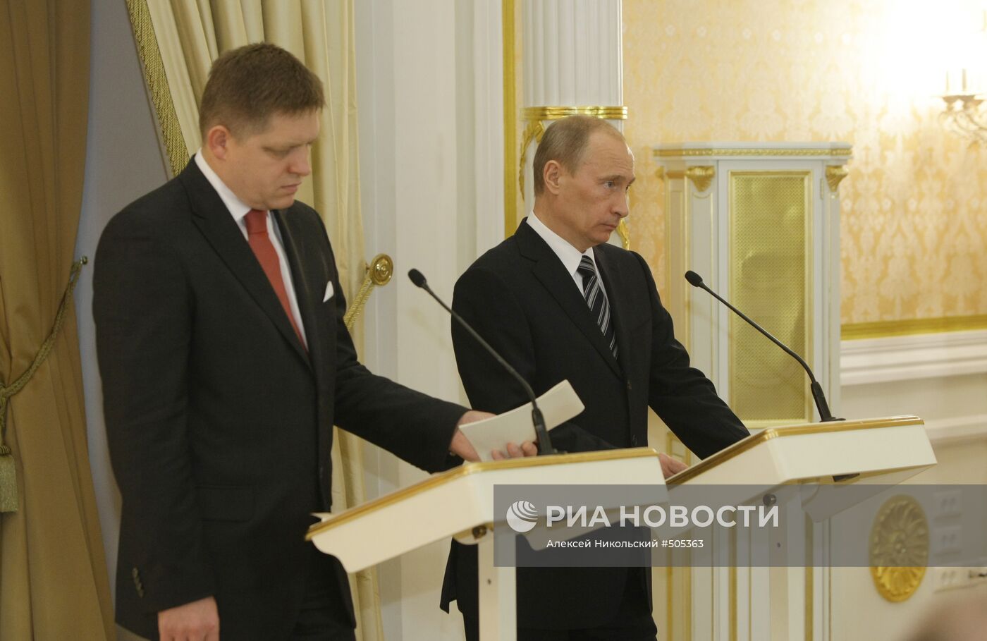 Владимир Путин и Роберт Фицо