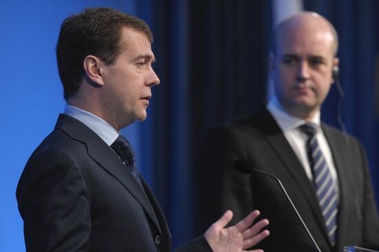Д.Медведев на саммите РФ-ЕС в Стокгольме