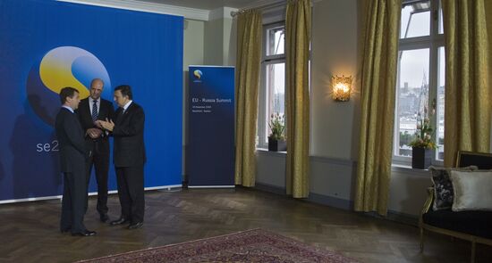 Д.Медведев на саммите РФ-ЕС в Стокгольме
