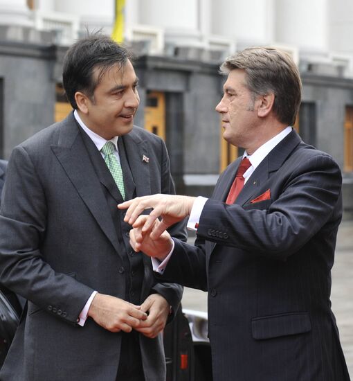 Встреча Виктора Ющенко и Михаила Саакашвили