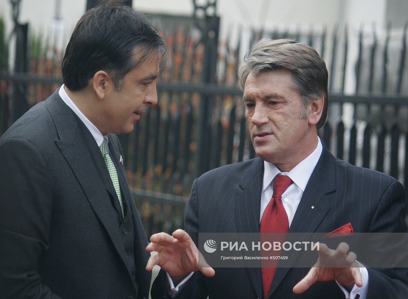 Встреча Виктора Ющенко и Михаила Саакашвили
