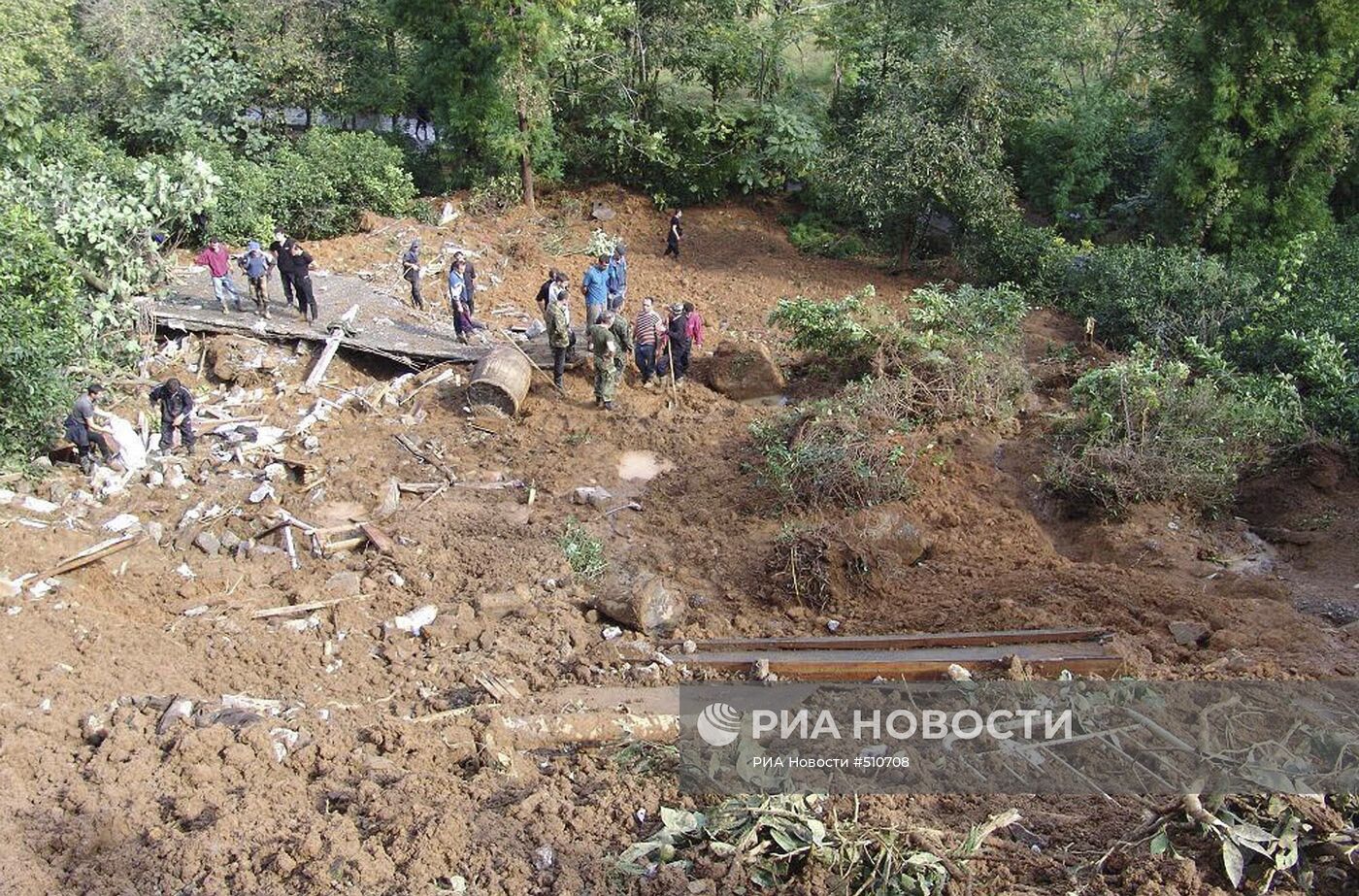 В Аджарии сошел оползень