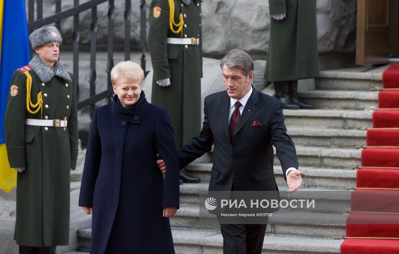 Президент Литвы Д.Грибаускайте прибыла с рабочим визитом в Киев