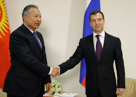 Встреча президентов России и Киргизии в Минске