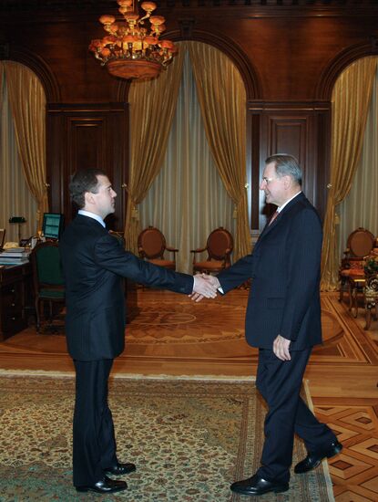 Встреча президента РФ Д. Медведева с президентом МОК Ж. Рогге