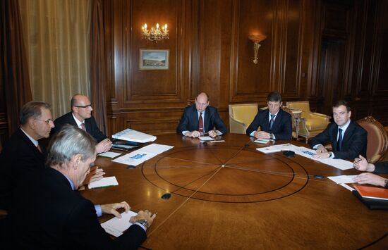 Встреча президента РФ Д. Медведева с президентом МОК Ж. Рогге