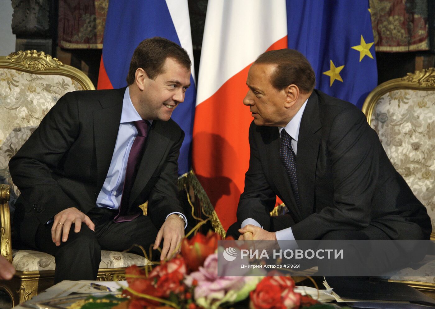 Д.Медведев и С.Берлускони