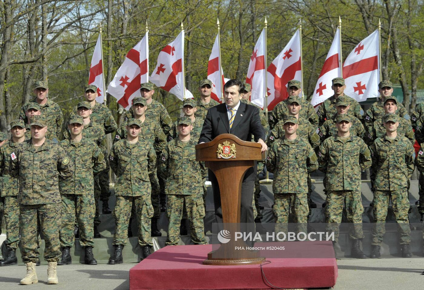 Президент Грузии Михаил Саакашвили в Сачхере