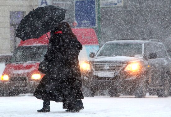 Снегопад в Москве