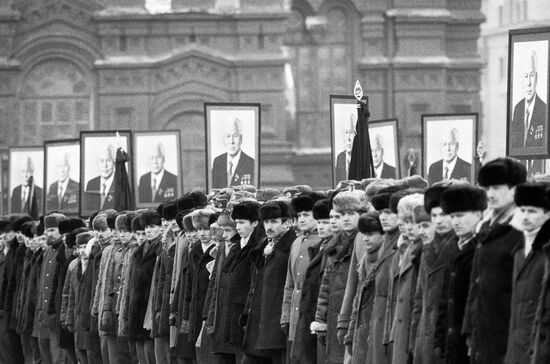 Похороны К.Черненко на Красной Площади