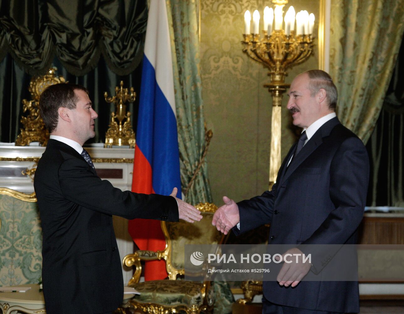 Встреча президентов России и Белоруссии в Кремле