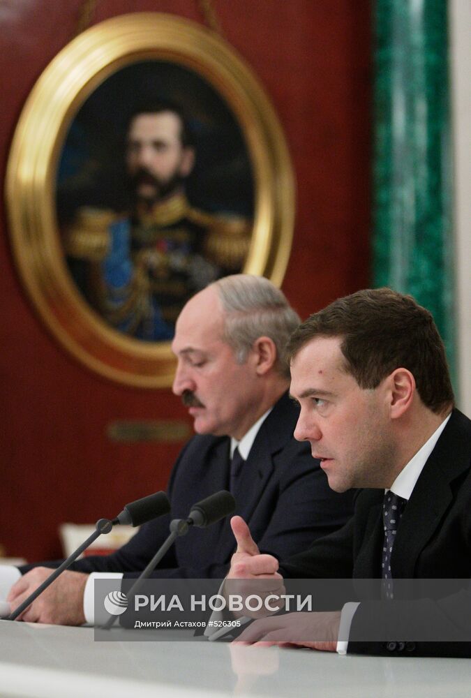 Пресс-конференция президентов России и Белоруссиив Кремле