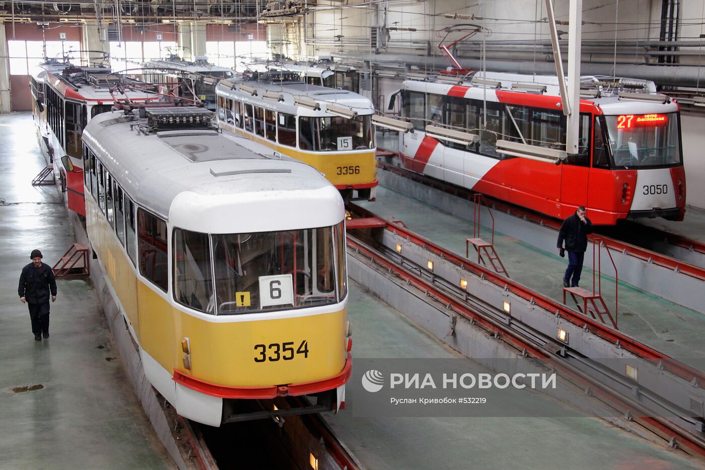 Ремонтная зона Краснопресненского трамвайного депо в Москве