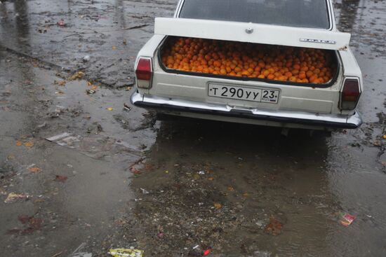 На оптовом рынке в Абхазии