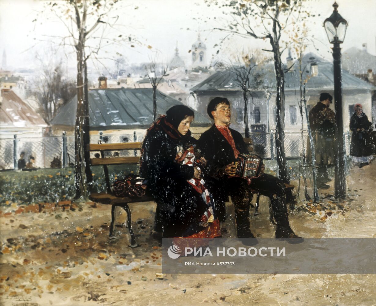Картина Маковского "На бульваре"