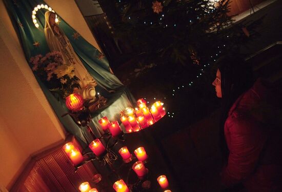 Рождественская месса в католическом храме Великого Новгорода