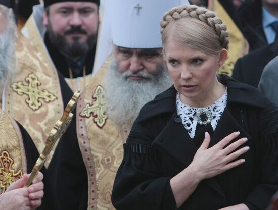 Юлия Тимошенко приняла участие в благодарственном молебне