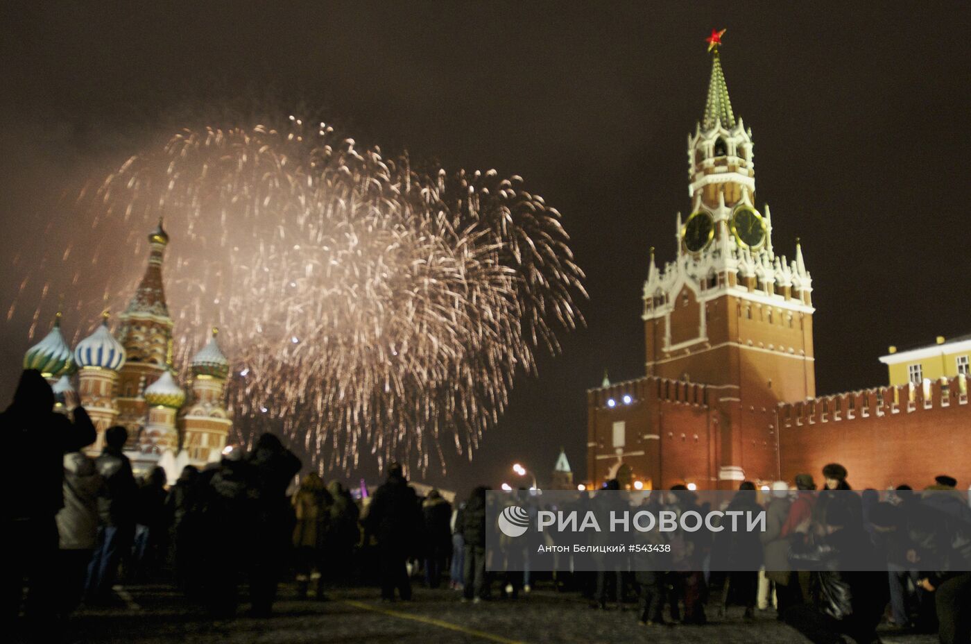 Встреча Нового года на Красной площади в Москве